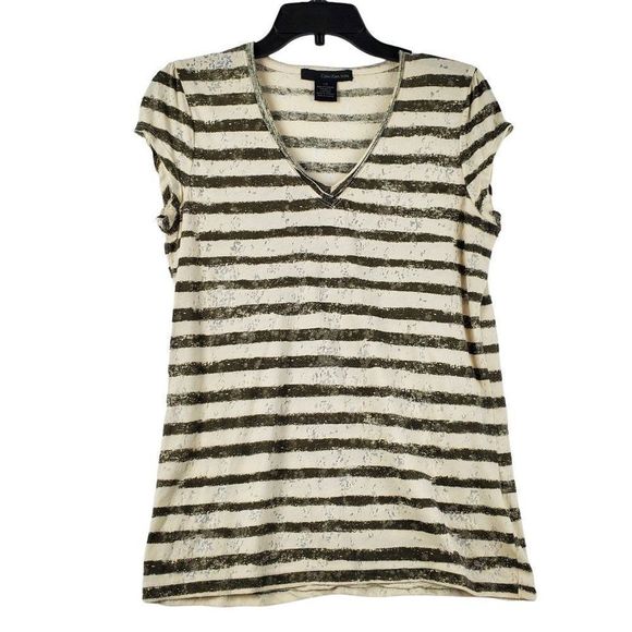 Calvin Klein Tops - Calvin Klein Jeans LARGE Striped Burnout Tee Top